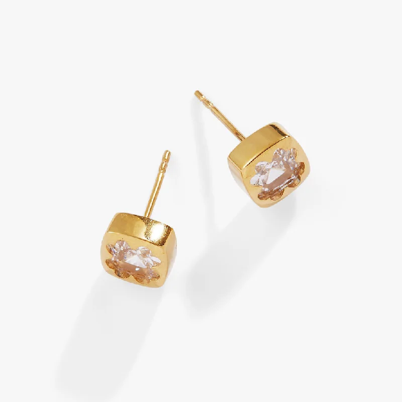 Women's Earrings – Elegant Designs for Every Personality--Crystal Clover Mini Stud Earrings