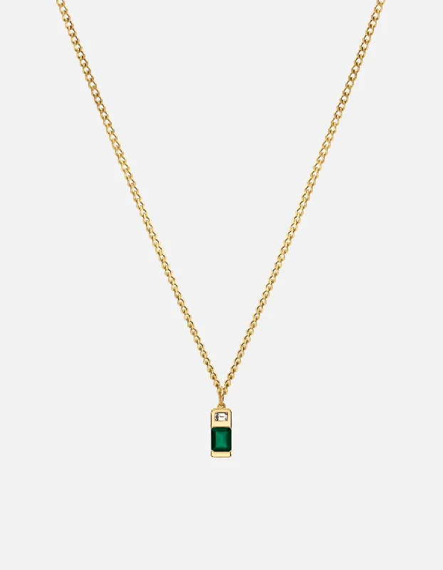 Exclusive Men's Necklaces & Pendants for the Modern Gentleman-Everett Agate Necklace, Gold Vermeil/Baguette Sapphire Exclusive Men's Necklaces & Pendants for the Modern Gentleman-Everett Agate Necklace, Gold Vermeil/Baguette Sapphire