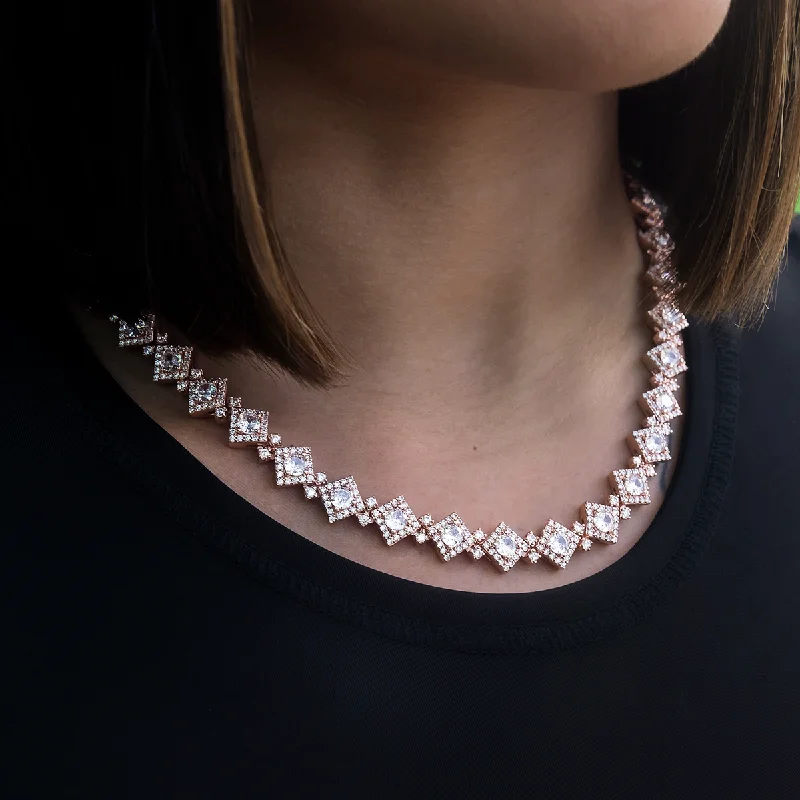 Shop Classic Women's Necklaces & Pendants with a Modern Twist-Cloister Link Necklace in Rose Gold Shop Classic Women's Necklaces & Pendants with a Modern Twist-Cloister Link Necklace in Rose Gold