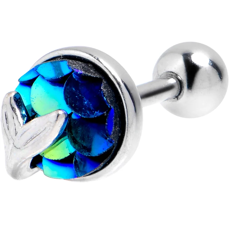 Women's Earrings – Elegant Designs for Every Personality--16 Gauge 1/4 Mermaid Dark Blue Scale Tail Cartilage Tragus Earring Women's Earrings – Elegant Designs for Every Personality--16 Gauge 1/4 Mermaid Dark Blue Scale Tail Cartilage Tragus Earring