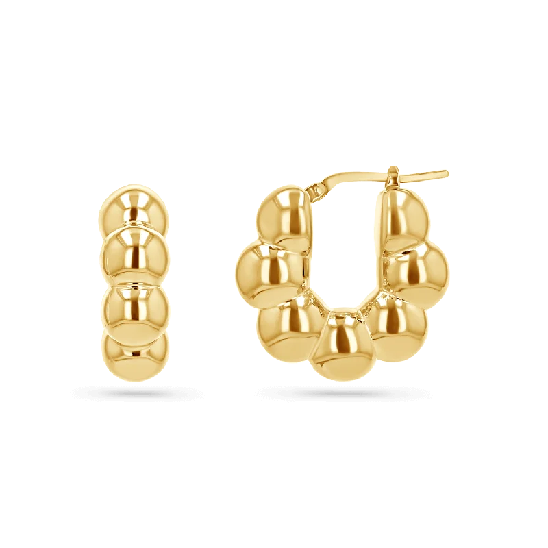 Women's Earrings – Elegant Designs for Every Personality--Ball Balloon Puff Hoops