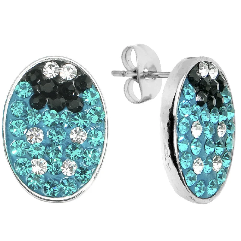 Women's Earrings – Elegant Designs for Every Personality--Ferido Crystal Blue Ladybug Stud Earrings