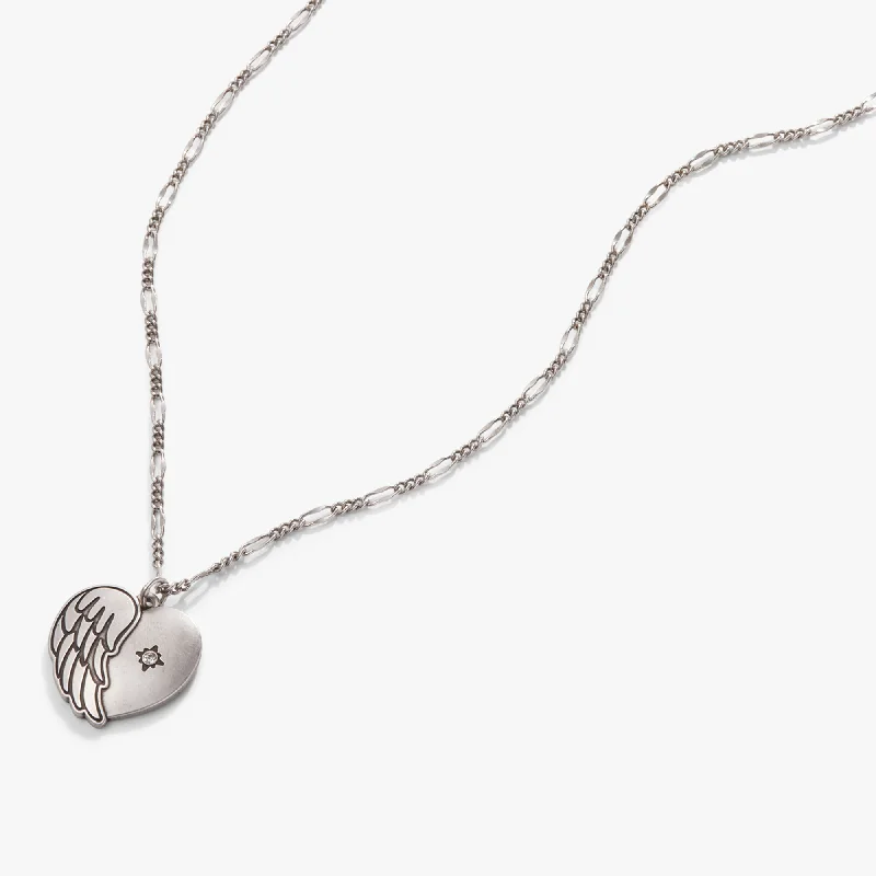 Shop Classic Women's Necklaces & Pendants with a Modern Twist-Family Forever' Angel Wing Heart Pendant Necklace Shop Classic Women's Necklaces & Pendants with a Modern Twist-Family Forever' Angel Wing Heart Pendant Necklace