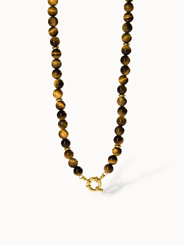 Shop Classic Women's Necklaces & Pendants with a Modern Twist-Tiger's Eye Charm Kette Shop Classic Women's Necklaces & Pendants with a Modern Twist-Tiger's Eye Charm Kette