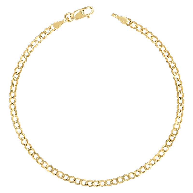 Stylish Black Bracelets for Men-14K Diamond Cut Cuban Link Chain Bracelet