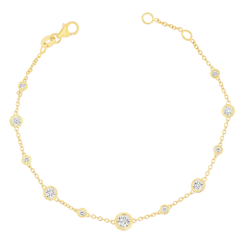 Stylish Men's Bracelets with Adjustable Length-Endless Diamond Strand Bracelet
