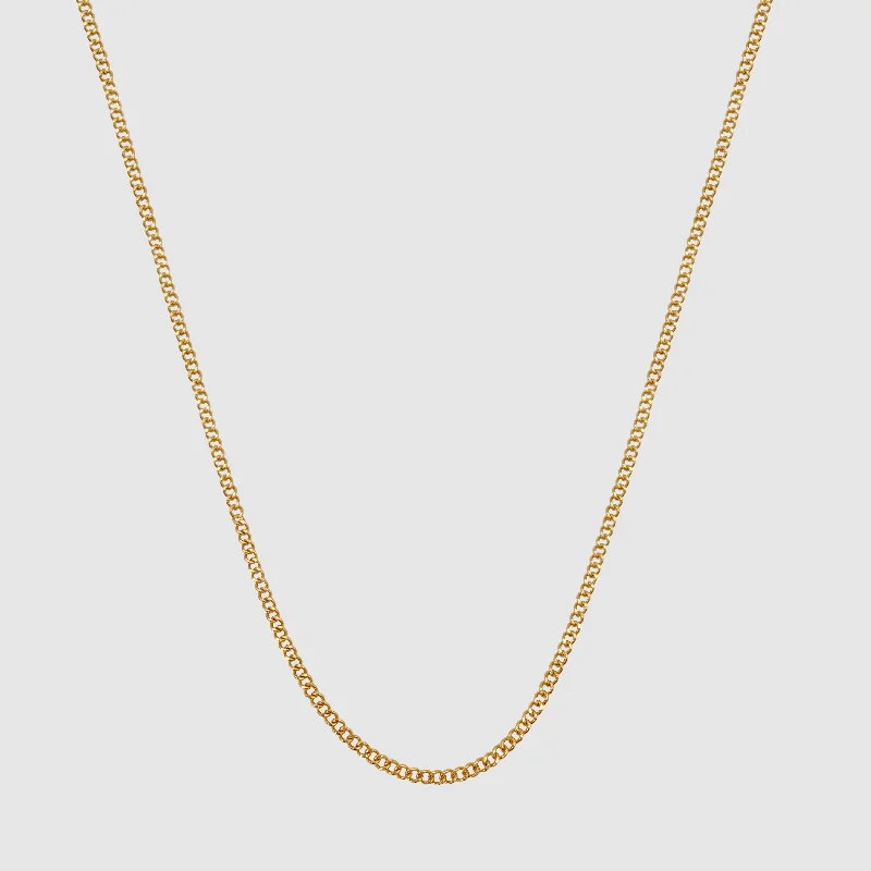 Exclusive Men's Necklaces & Pendants for the Modern Gentleman-Cuban (Gold) 2mm