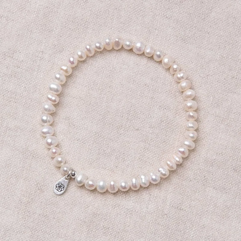 Stylish Bangles for Women with Stones-Natural Freshwater Pearl Energy Bracelet - AAA Premium Quality