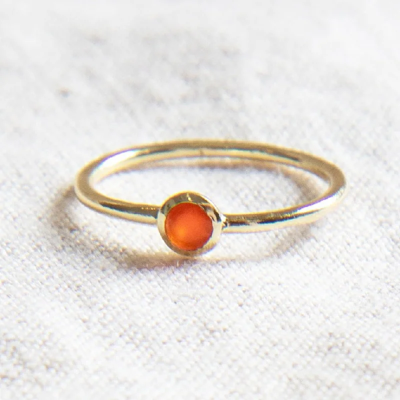 Chic Women's Rings for Fashion-Forward Looks-Carnelian Silver or Gold Ring