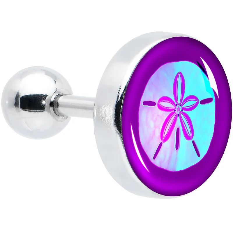 Women's Earrings – Elegant Designs for Every Personality--16 Gauge 1/4 Purple Nautical Sand Dollar Cartilage Tragus Earring Women's Earrings – Elegant Designs for Every Personality--16 Gauge 1/4 Purple Nautical Sand Dollar Cartilage Tragus Earring