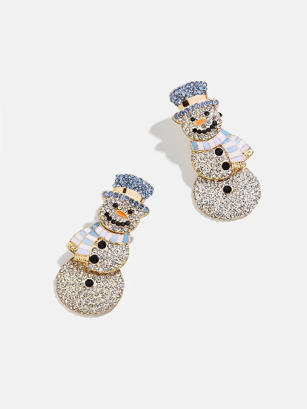 Women's Earrings – Elegant Designs for Every Personality--Feeling Frosty Earrings - Snowman Earrings
