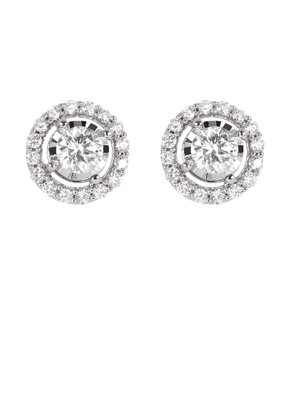 Shop Durable Men's Earrings for Everyday Wear-Mens Stud Diamond Earrings | 1.25 Carats 14K White Gold Shop Durable Men's Earrings for Everyday Wear-Mens Stud Diamond Earrings | 1.25 Carats 14K White Gold