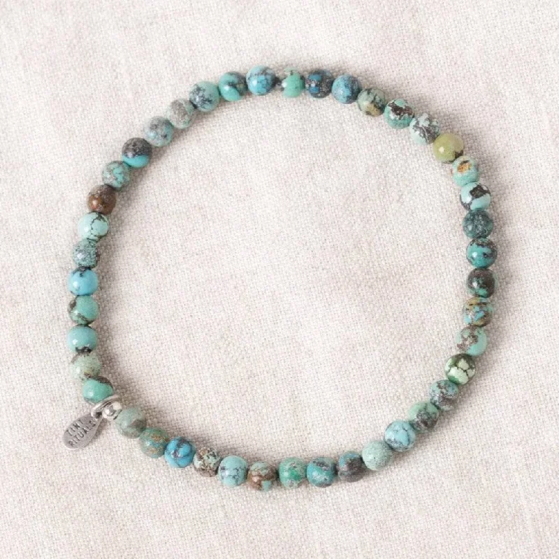 Bangles for Women with Unique Patterns-Real Genuine Turquoise Energy Bracelet