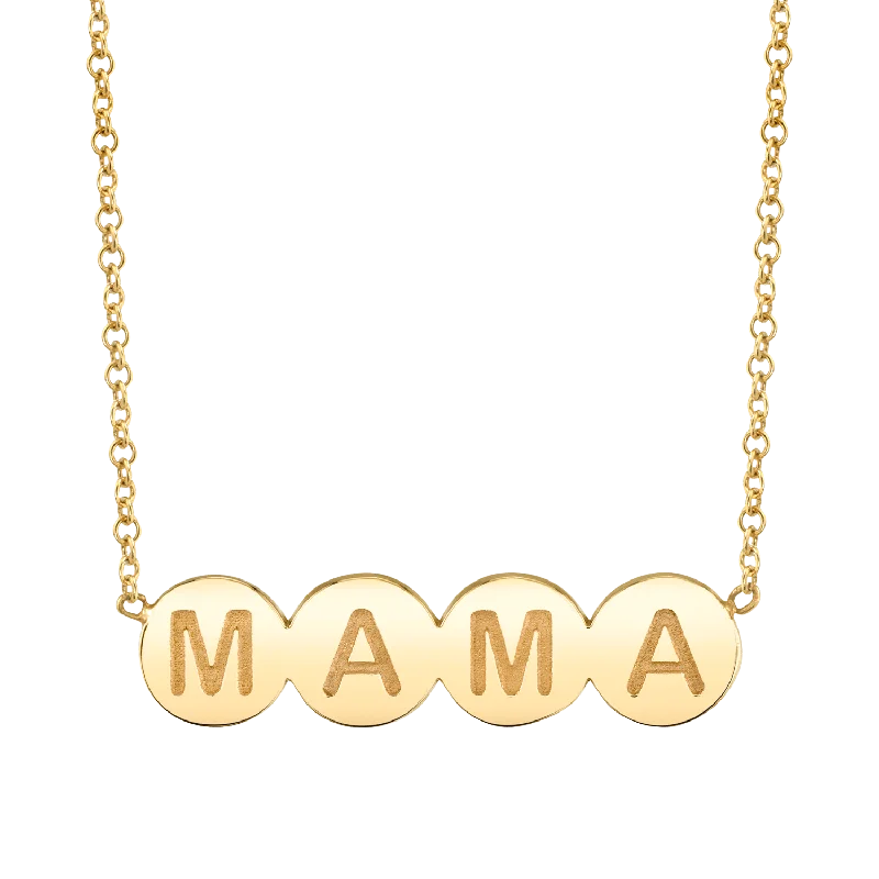 Shop Classic Women's Necklaces & Pendants with a Modern Twist-Bubble Round MAMA Necklace Shop Classic Women's Necklaces & Pendants with a Modern Twist-Bubble Round MAMA Necklace
