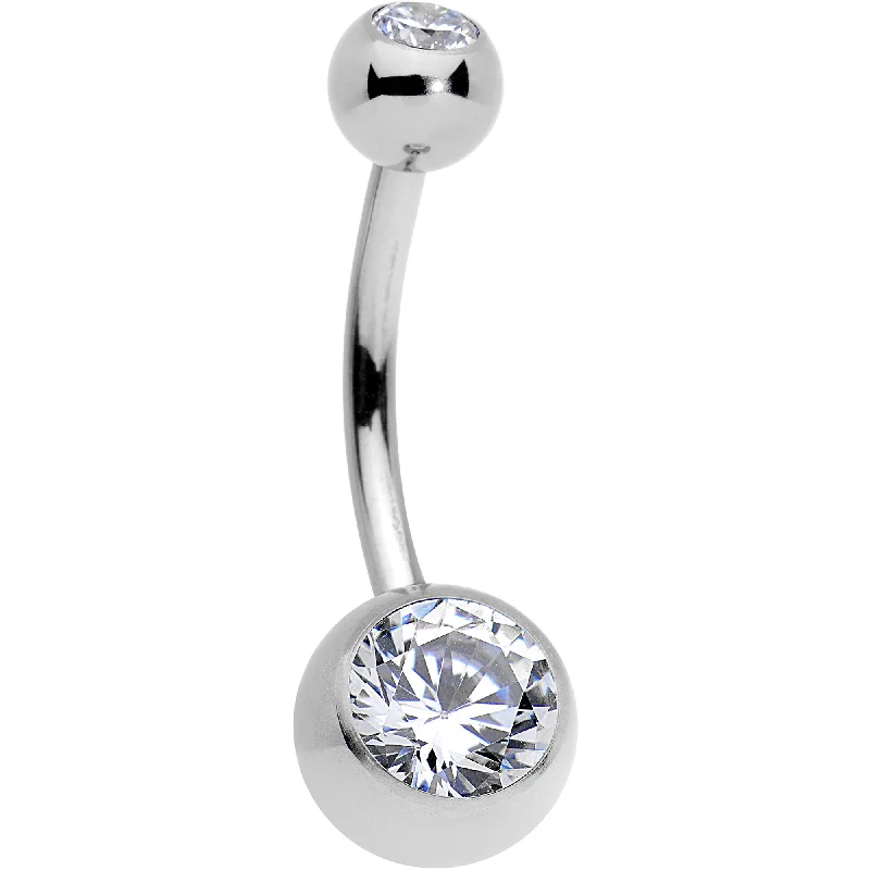 Trendy Belly Rings with Vibrant Details -7/16 Clear Gem Grade 23 Solid Titanium Internally Threaded Belly Ring Trendy Belly Rings with Vibrant Details -7/16 Clear Gem Grade 23 Solid Titanium Internally Threaded Belly Ring
