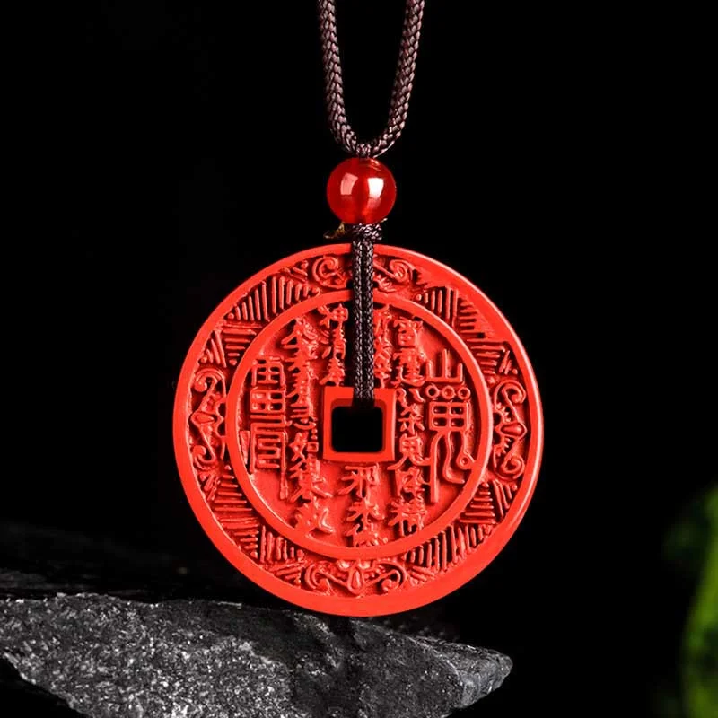 Shop Classic Women's Necklaces & Pendants with a Modern Twist-Buddha Stones Natural Cinnabar Mountain Ghosts Spend Money Bagua Design Blessing Necklace Pendant Shop Classic Women's Necklaces & Pendants with a Modern Twist-Buddha Stones Natural Cinnabar Mountain Ghosts Spend Money Bagua Design Blessing Necklace Pendant