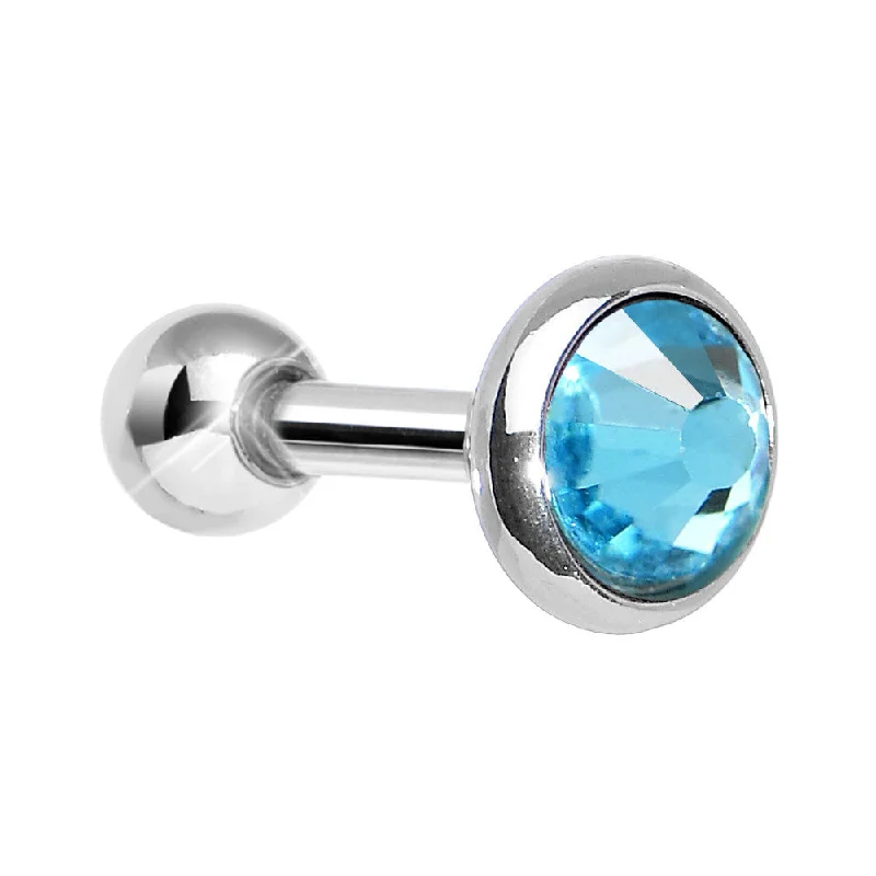 Women's Earrings – Elegant Designs for Every Personality--5mm Aqua Gem Tragus Cartilage Barbell Earring
