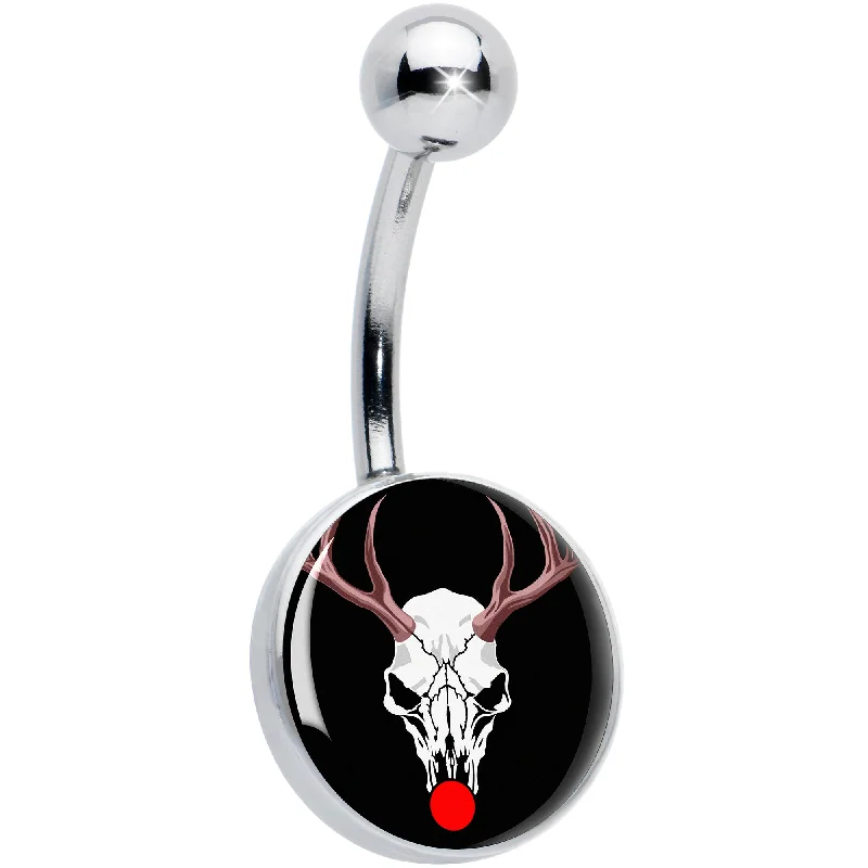 Comfortable Belly Rings with Elegant Detailing -Holiday Dead Nosed Reindeer Belly Ring Comfortable Belly Rings with Elegant Detailing -Holiday Dead Nosed Reindeer Belly Ring