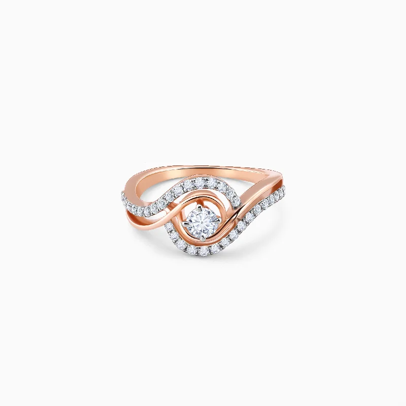 Chic Women's Rings for Fashion-Forward Looks-Rose Gold Rhea Solitaire Diamond Ring