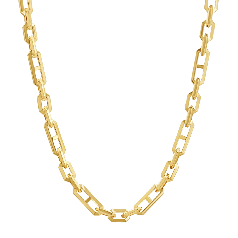 Shop Classic Women's Necklaces & Pendants with a Modern Twist-Beveled Link Statement Chain Necklace Shop Classic Women's Necklaces & Pendants with a Modern Twist-Beveled Link Statement Chain Necklace