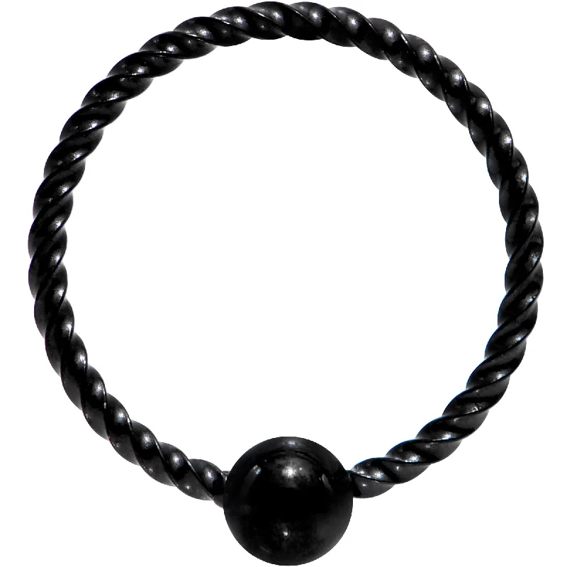 Nose Rings for New Piercings -20 Gauge 5/16 Black Anodized So Twisted Captive Style Seamless Ring Nose Rings for New Piercings -20 Gauge 5/16 Black Anodized So Twisted Captive Style Seamless Ring