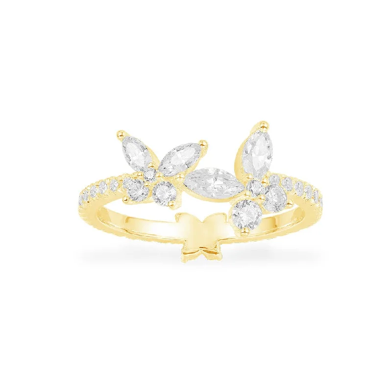 Chic Women's Rings for Fashion-Forward Looks-Butterfly Ring
