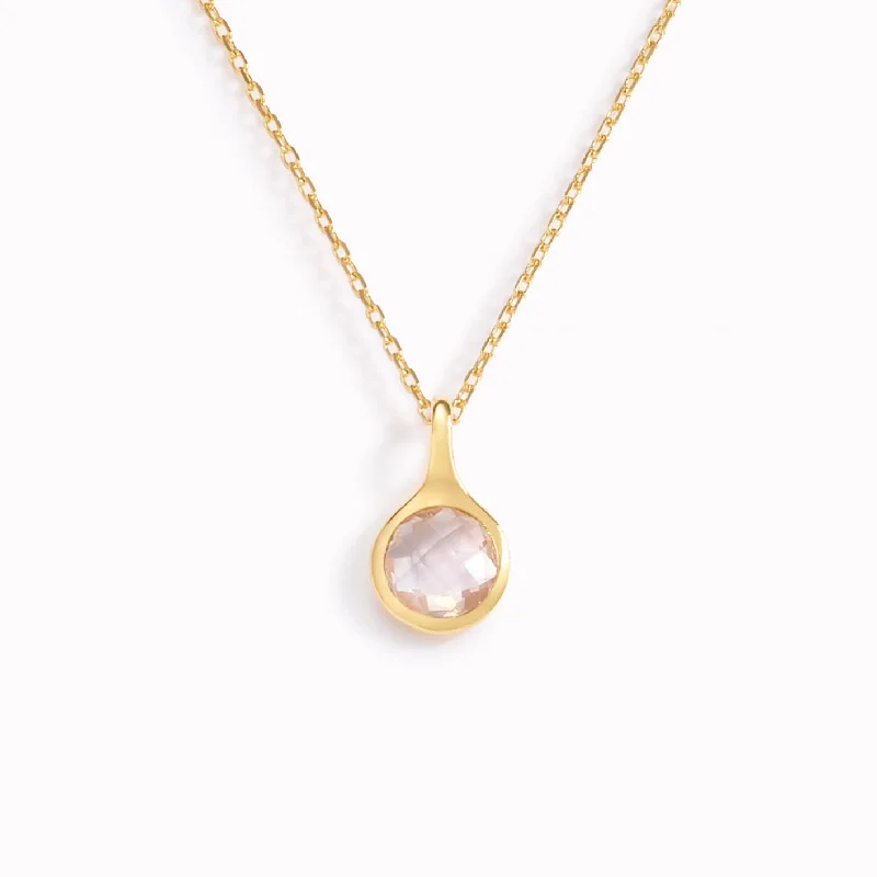 Shop Classic Women's  Necklaces & Pendants with a Modern Twist-Rose Quartz Necklace - Sigrid