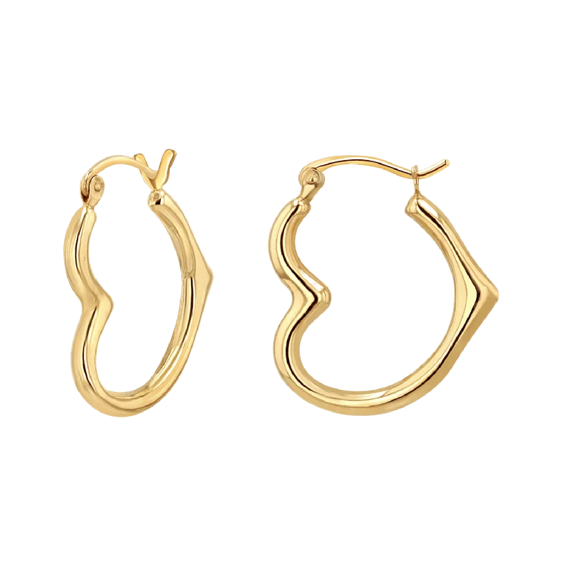 Women's Earrings – Elegant Designs for Every Personality--Heart Hoop Earrings