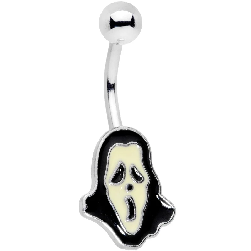 Comfortable Belly Rings with Elegant Touch -Scary Scream for Me Ghost Belly Ring