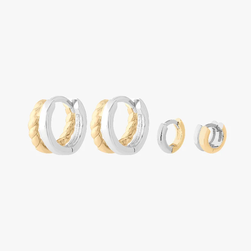 Women's Earrings – Elegant Designs for Every Personality--Two Tone Set