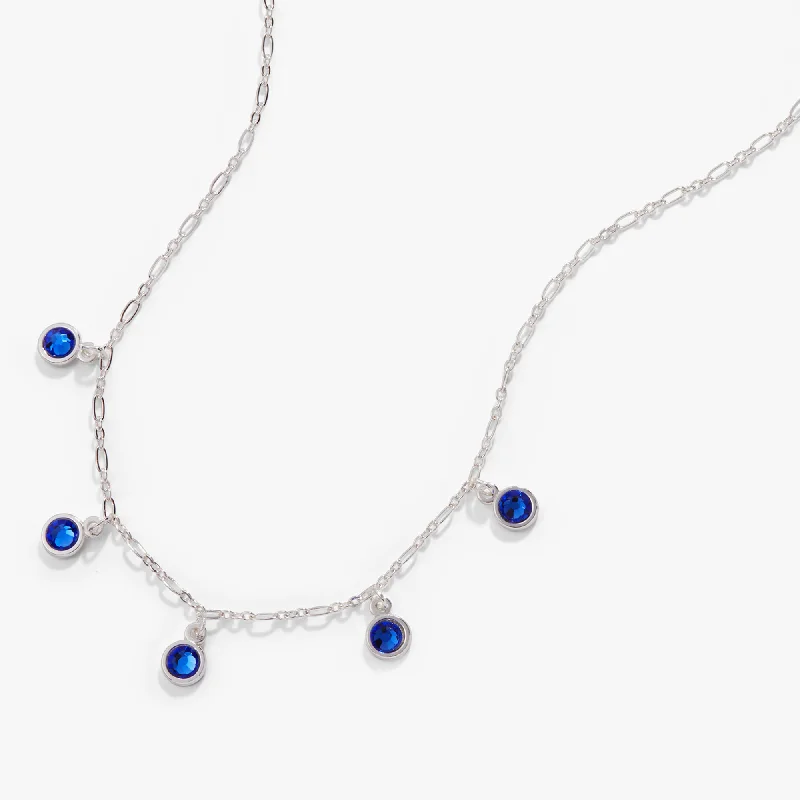 Shop Classic Women's Necklaces & Pendants with a Modern Twist-Multi-Crystal Necklace, Sapphire Shop Classic Women's Necklaces & Pendants with a Modern Twist-Multi-Crystal Necklace, Sapphire