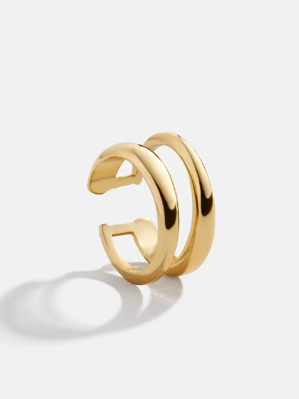 Women's Earrings – Elegant Designs for Every Personality--Denise 18K Gold Ear Cuff - Gold