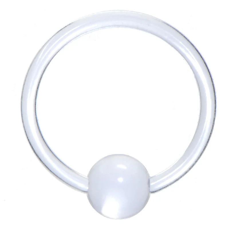Stylish Lip Rings for Pierced Lips16 Gauge 3/8 Clear Acrylic BCR Captive Ring