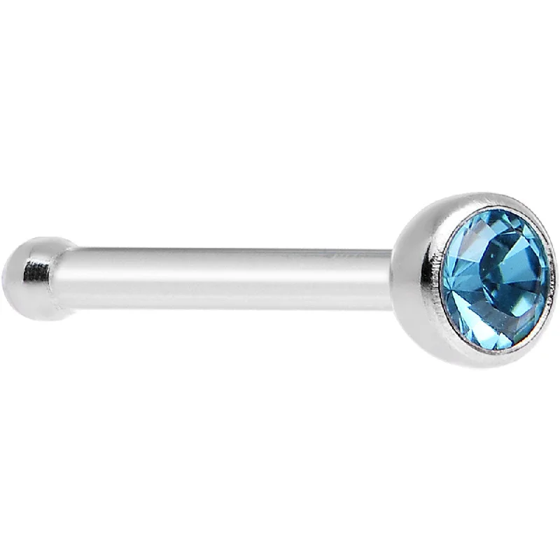 Colored Gemstone Nose Rings -Indicolite Nose Bone Created with Crystals