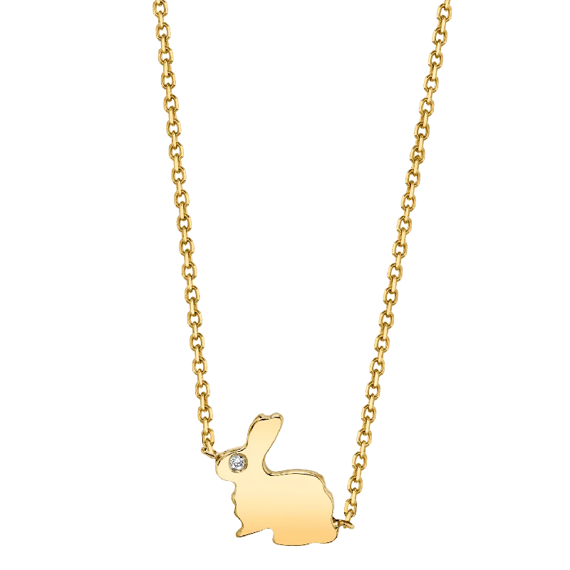 Shop Classic Women's  Necklaces & Pendants with a Modern Twist-Dainty Bunny Rabbit Necklace