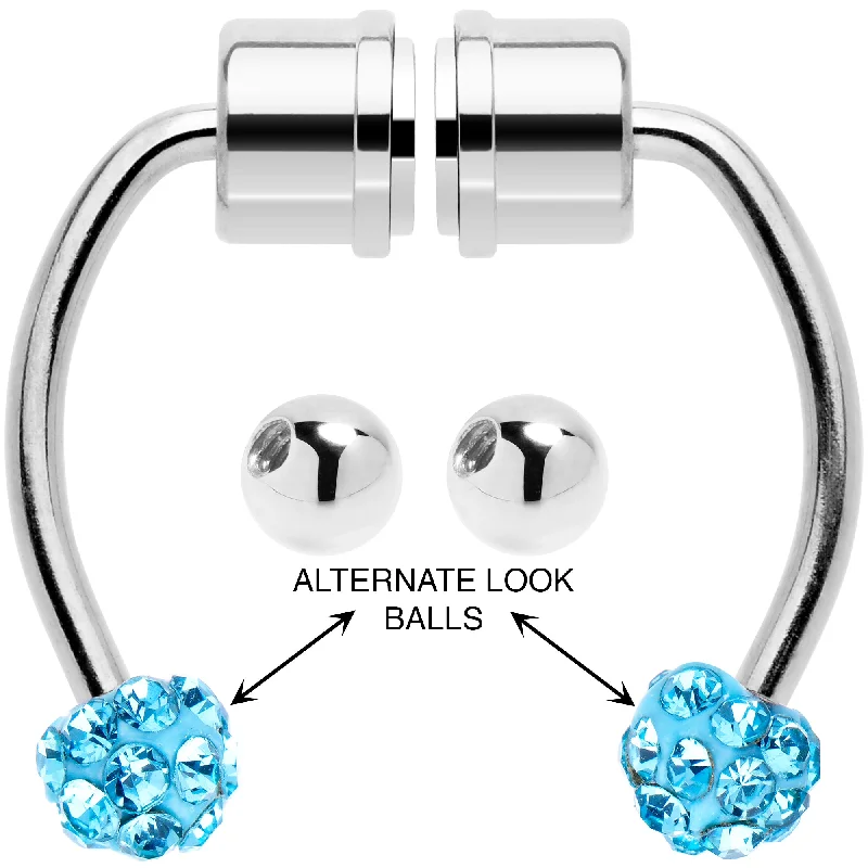 Nose Rings for Elegant Appeal -Blue Gem Magnetic Septum Ring Horseshoe Non-Pierced Fake Nose Ring Set Nose Rings for Elegant Appeal -Blue Gem Magnetic Septum Ring Horseshoe Non-Pierced Fake Nose Ring Set
