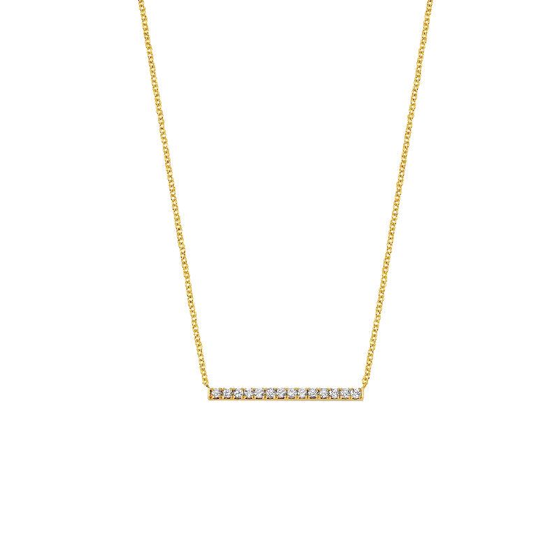 Shop Classic Women's  Necklaces & Pendants with a Modern Twist-Diamond Pave Bar Necklace