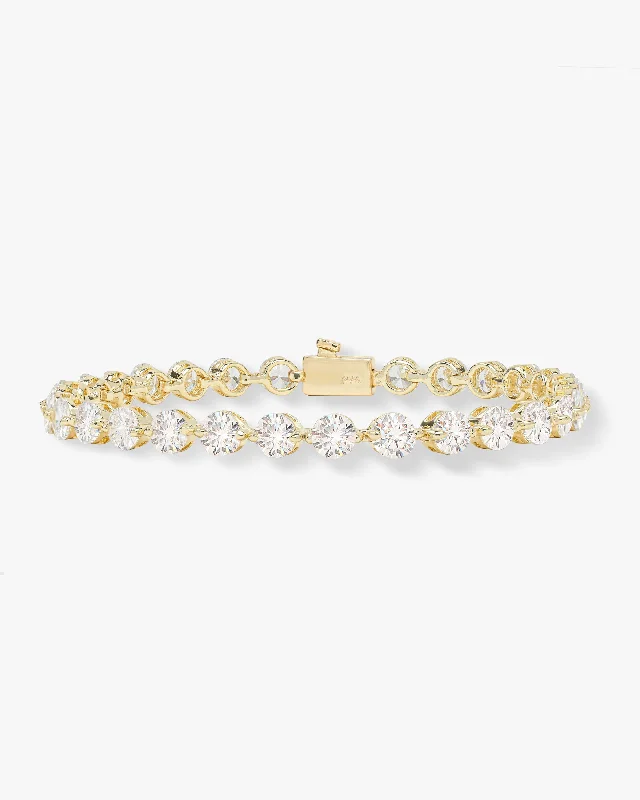 Women's Bangles for Special Occasions-She's an Icon Tennis Bracelet - Gold|White Diamondettes Women's Bangles for Special Occasions-She's an Icon Tennis Bracelet - Gold|White Diamondettes