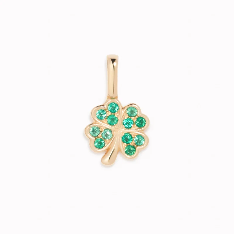 Shop Classic Women's  Necklaces & Pendants with a Modern Twist-Four Leaf Clover Charm 14k Gold
