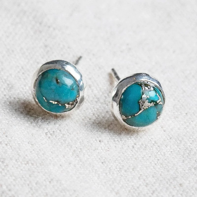 Women's Earrings – Elegant Designs for Every Personality--Genuine Turquoise Silver or Gold Stud Earrings Women's Earrings – Elegant Designs for Every Personality--Genuine Turquoise Silver or Gold Stud Earrings