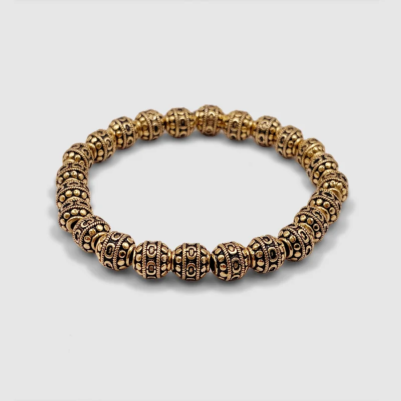 Simple Cuff Bracelets for Men-Mosaic Bracelet (Gold)