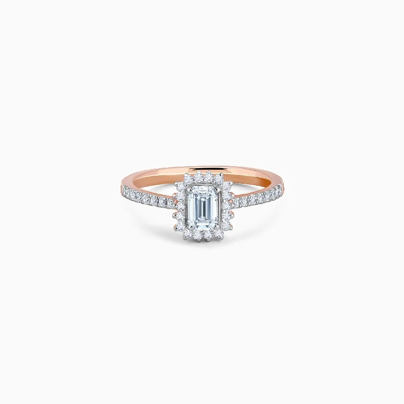 Chic Women's Rings for Fashion-Forward Looks-Rose Gold Solitaire Sanguine Ring