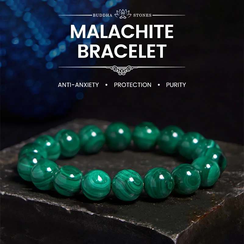 Metal and Leather Bracelets for Men-Buddha Stones Natural Malachite Protection Calmness Bracelet Metal and Leather Bracelets for Men-Buddha Stones Natural Malachite Protection Calmness Bracelet