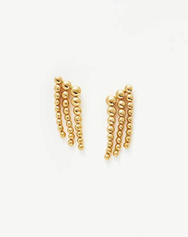 Women's Earrings – Elegant Designs for Every Personality--Beaded Waterfall Drop Earrings | 18k Gold Vermeil Women's Earrings – Elegant Designs for Every Personality--Beaded Waterfall Drop Earrings | 18k Gold Vermeil