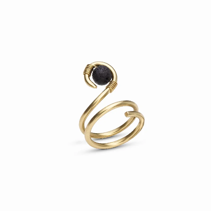 Chic Women's Rings for Fashion-Forward Looks-Sacred Spiral Diffuser Ring