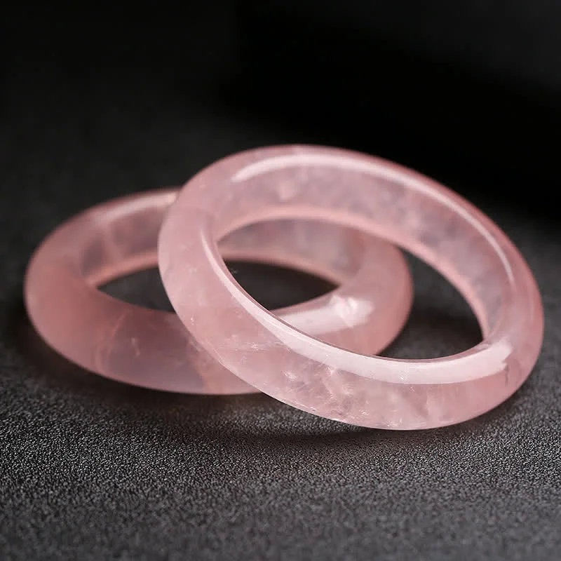 Contemporary Gold Bangles for Women-Buddha Stones  Natural Rose Quartz Love Caring Bracelet Bangle