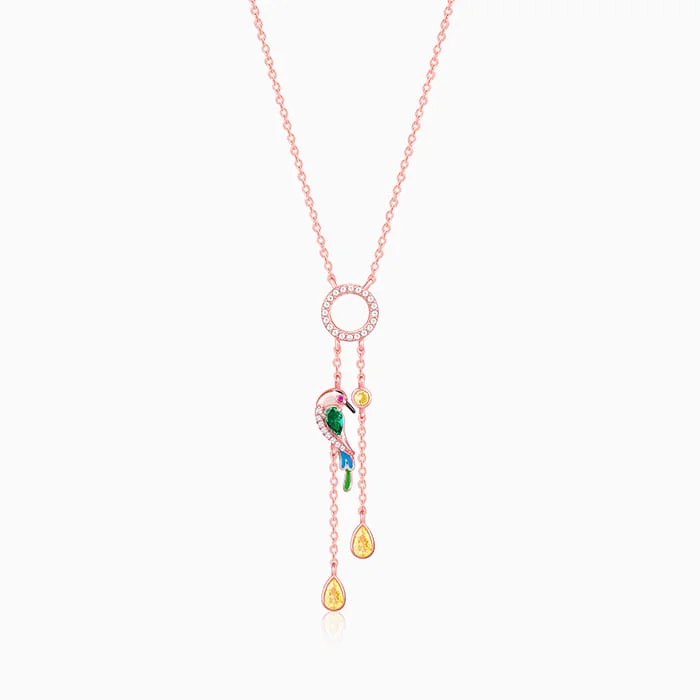 Shop Classic Women's Necklaces & Pendants with a Modern Twist-Rose Gold Swinging Bird Pendant with Link Chain Shop Classic Women's Necklaces & Pendants with a Modern Twist-Rose Gold Swinging Bird Pendant with Link Chain