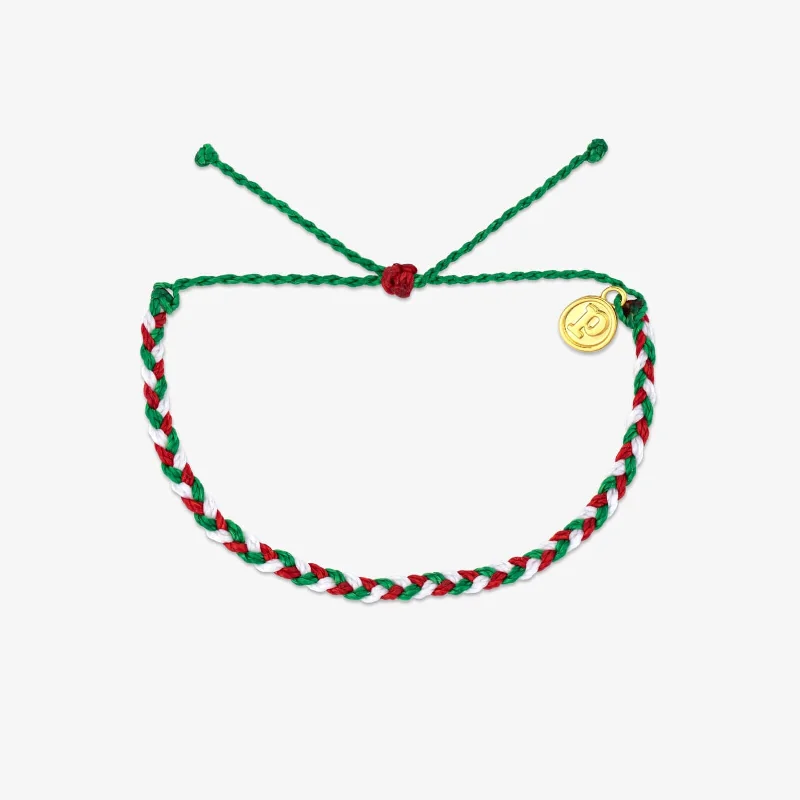 Stylish Thin Bangles for Women-Under the Mistletoe Mini Braided Bracelet
