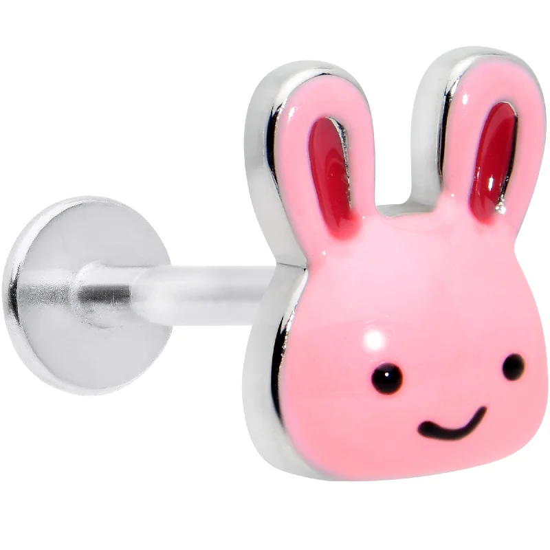 Beautiful Lip Rings with Shiny Stones16 Gauge 5/16 Kawaii Cutie Easter Bunny Labret Monroe Tragus