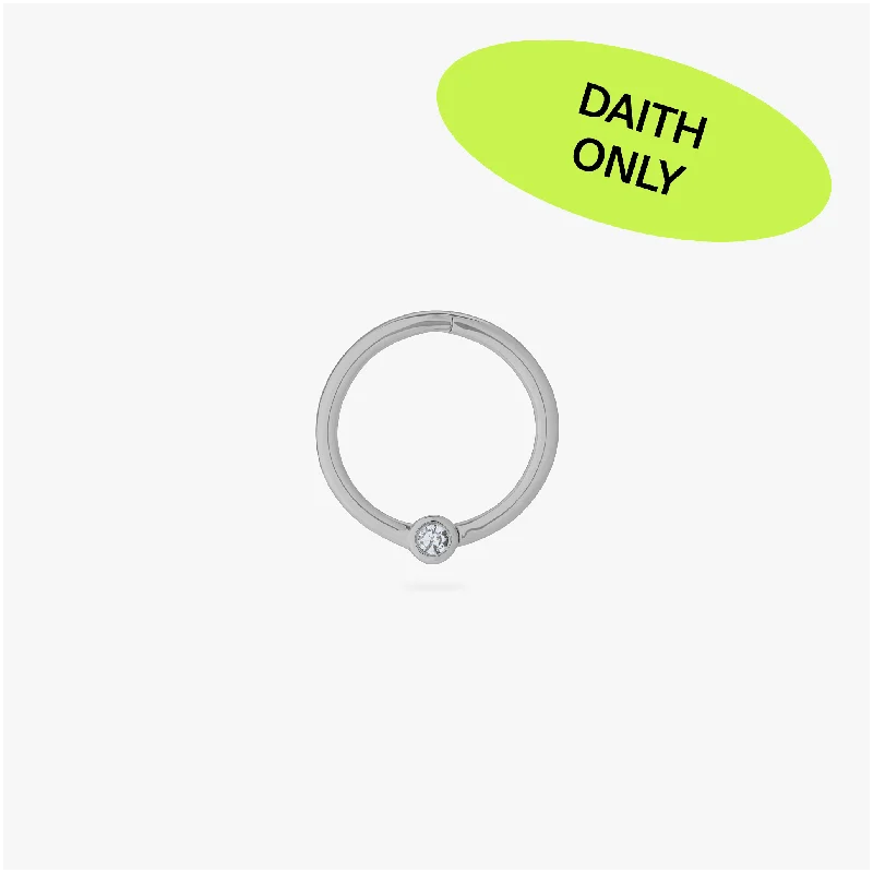 Women's Earrings – Elegant Designs for Every Personality--Titanium CZ Bezel Clicker 10mm